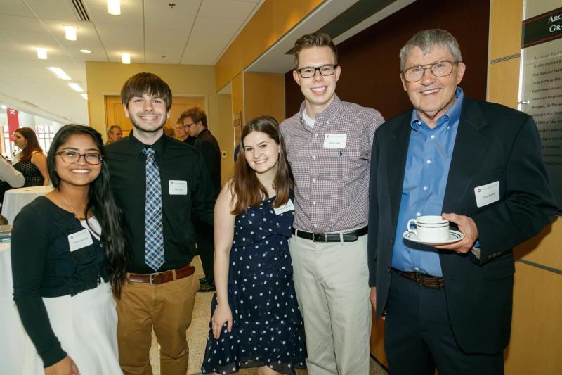 Students at awards banquet