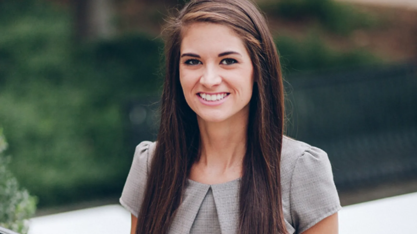 Smiling woman posing for a headshot