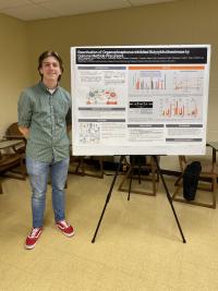Liam presenting poster summer 2022
